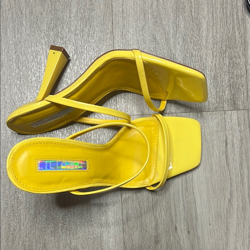 Yellow Strappy Heels